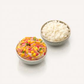 Ceviche de dorada & leche mango